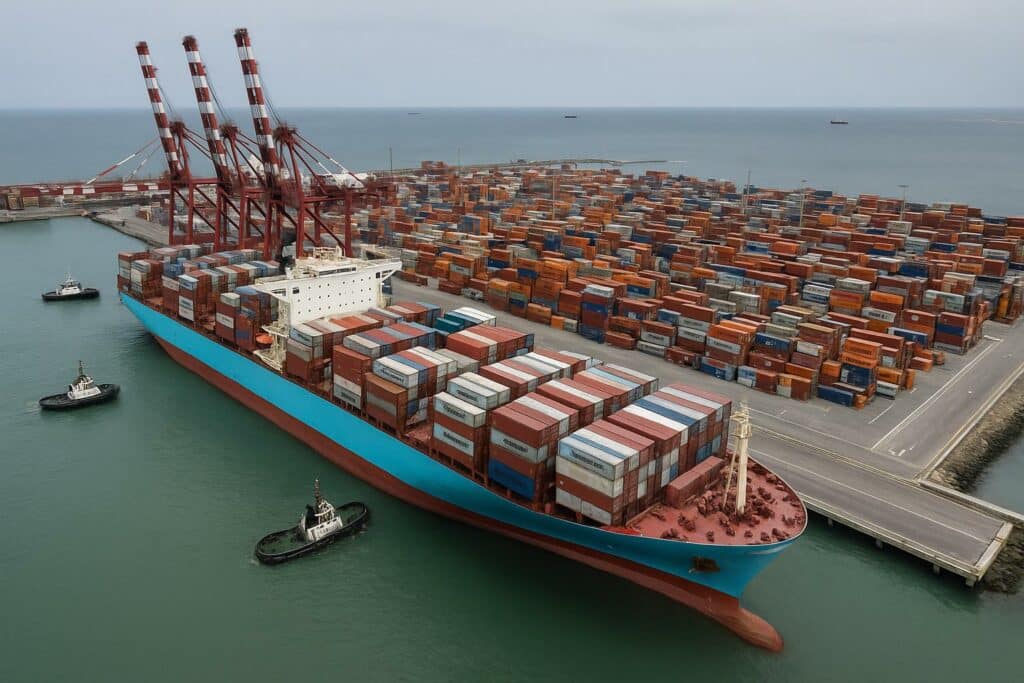 Pointe-Noire Welcomes Giant 15 000-TEU Vessel