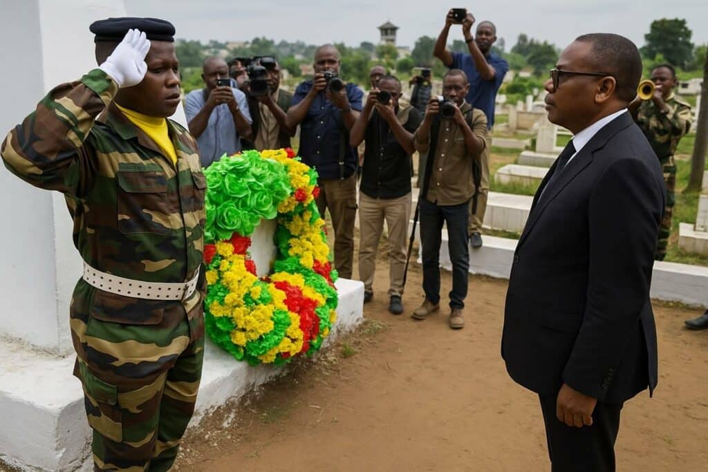Brazzaville Honors Its Fallen: Floral Tribute at Dawn